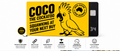 Coco the Cockatoo yellow card sleeve infographic showing card protection, PETG construction, Swiss 3D printing and Australian design