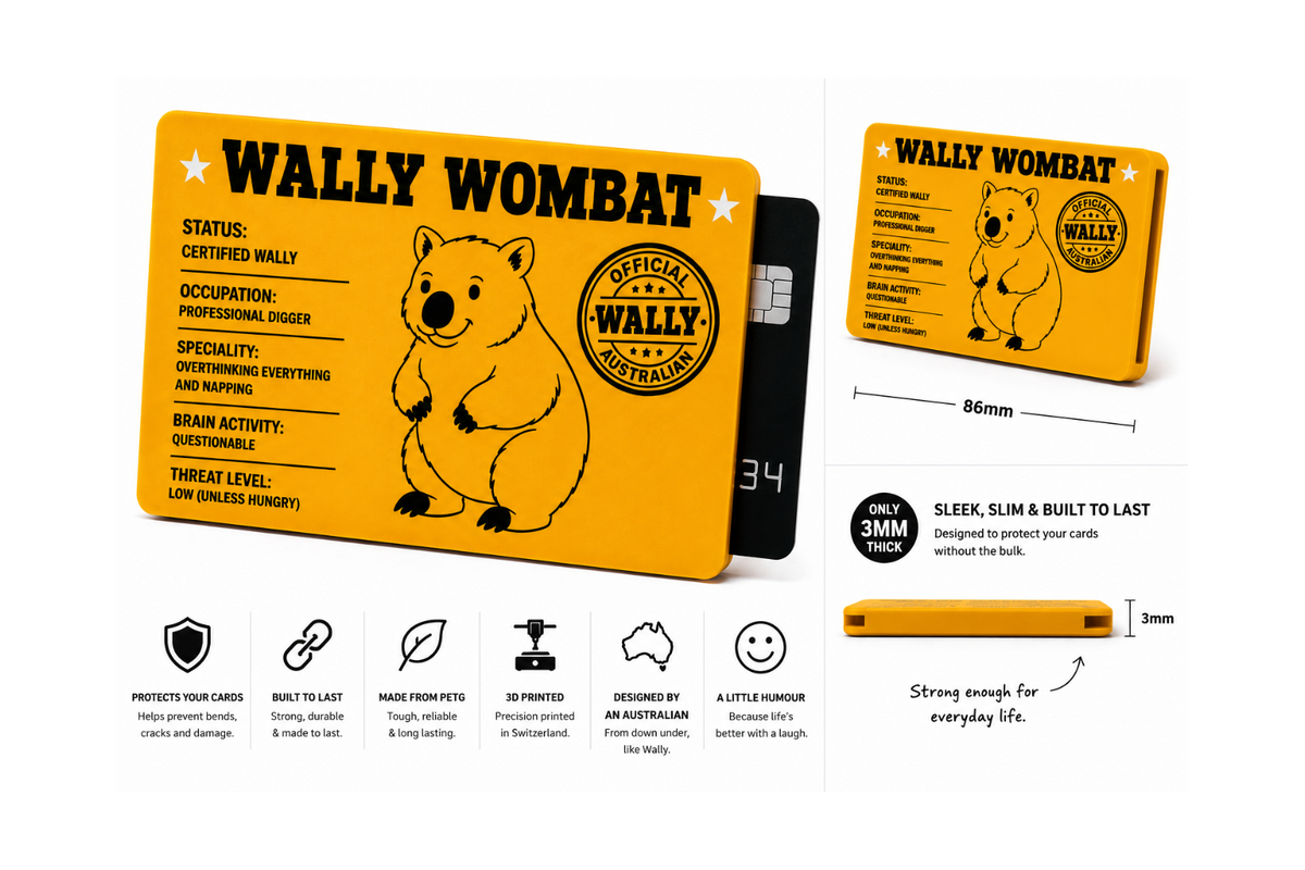 wally wombat card holder